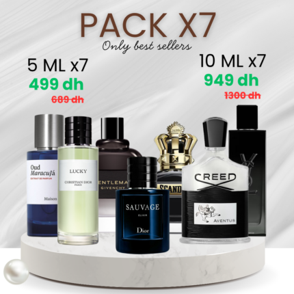 Pack x7 Decants (Creed Aventus + myself + scandal +sauvage elexir + gentelmen + lucky + oud maracuja )